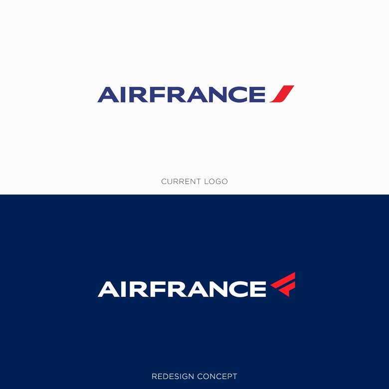 Famous logos redesigned & rebranded concepts - Air France