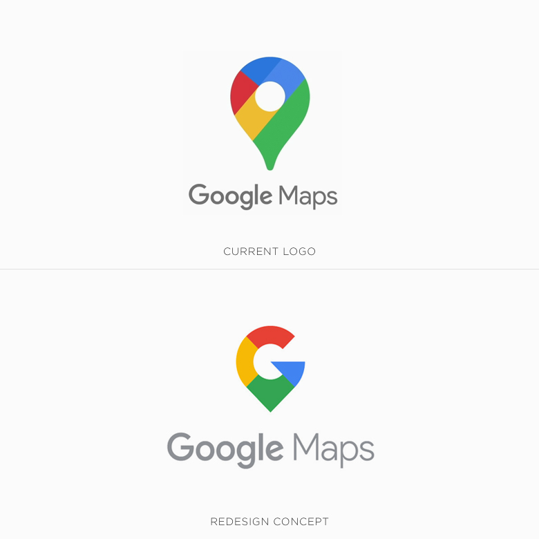 Famous logos redesigned & rebranded concepts - Google Maps