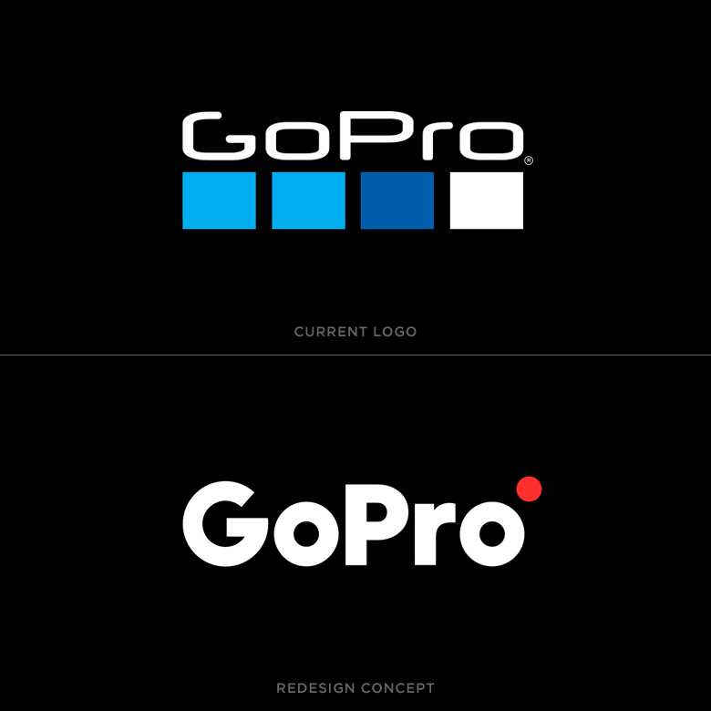 Famous logos redesigned & rebranded concepts - GoPro