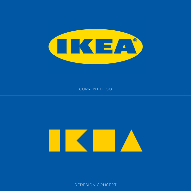 Famous logos redesigned & rebranded concepts - IKEA