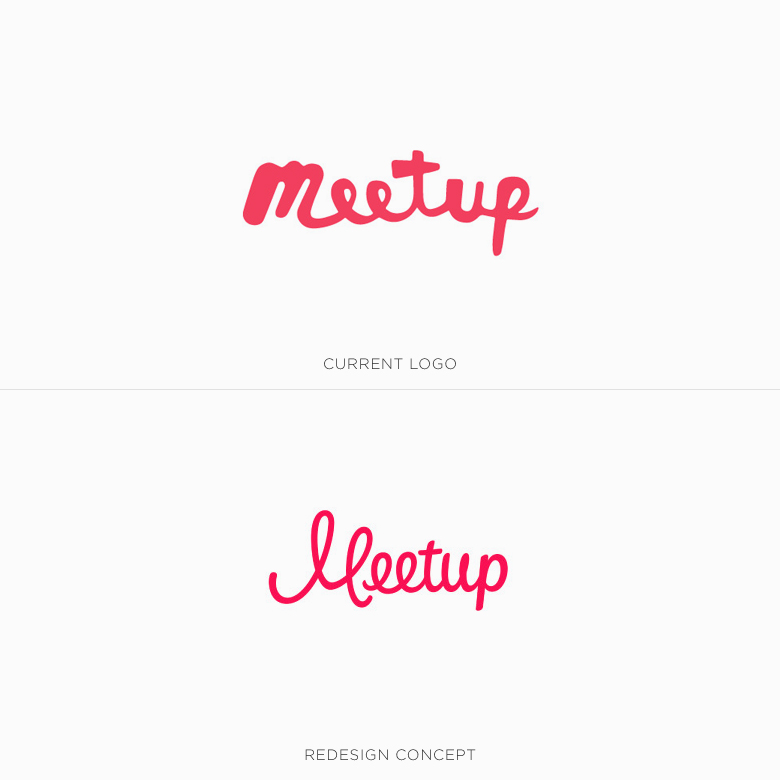 Famous logos redesigned & rebranded concepts - Meetup