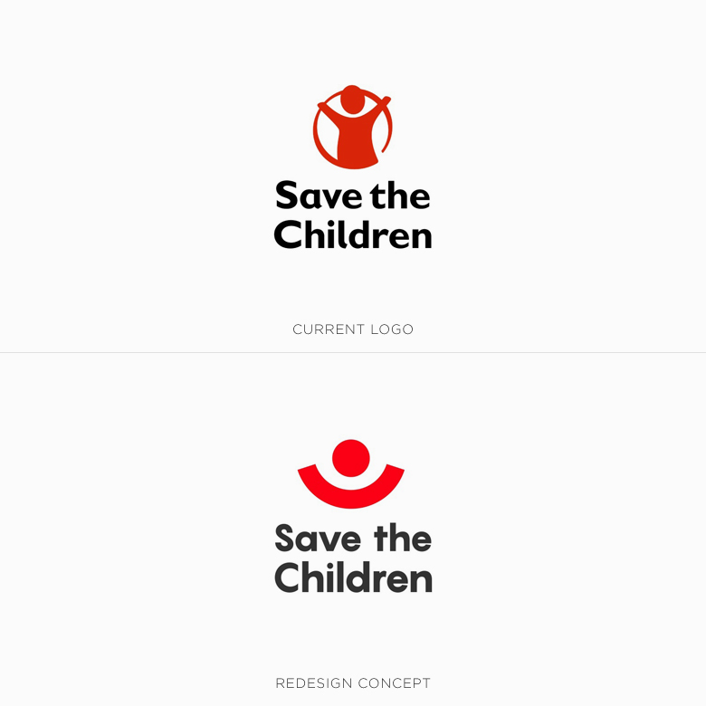 Famous logos redesigned & rebranded concepts - Save the Children