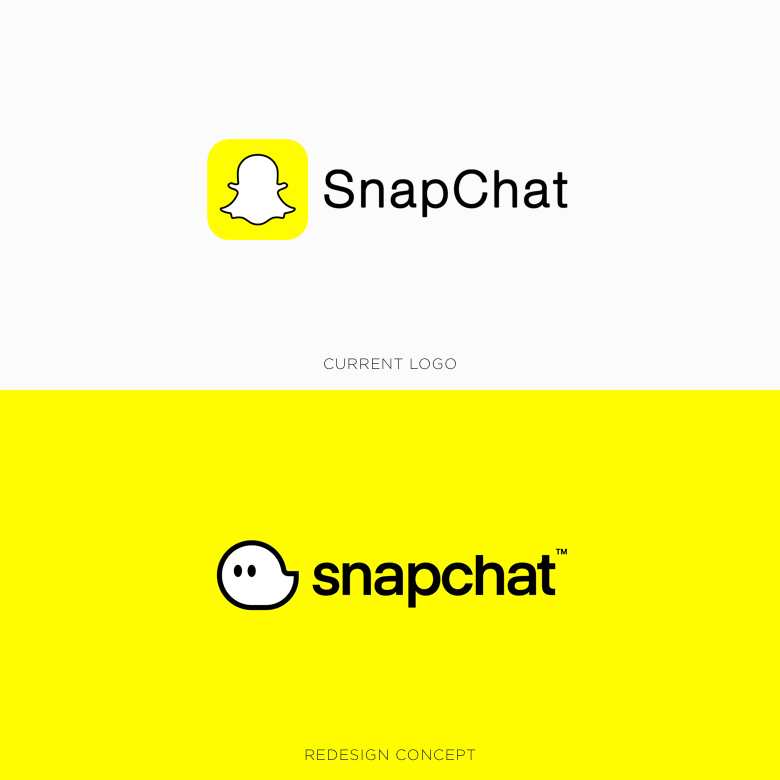 Famous logos redesigned & rebranded concepts - Snapchat