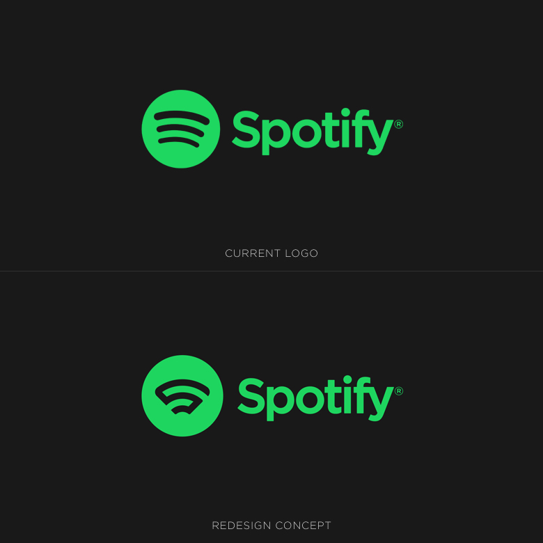 Famous logos redesigned & rebranded concepts - Spotify