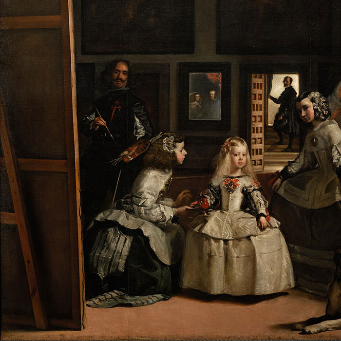 "If there's at least one person looking to the camera like they're on The Office, it's Diego Velázquez"