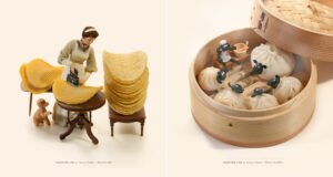 Miniature dioramas by Tatsuya Tanaka using everyday objects and food