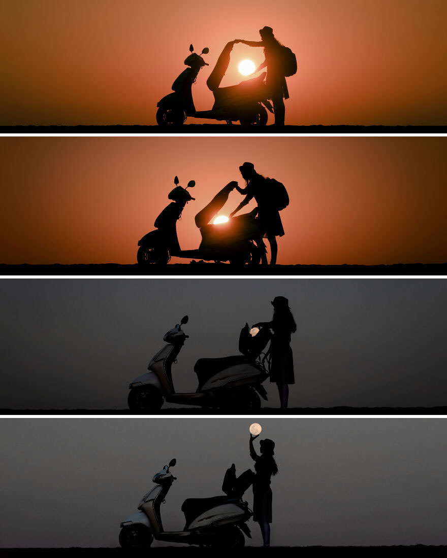 Creative Sunset Silhouette Photos - 1