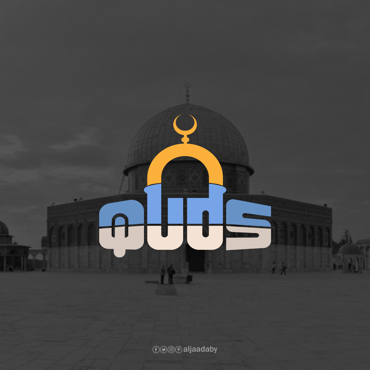 Typographic city logos based on their famous landmarks - Quds