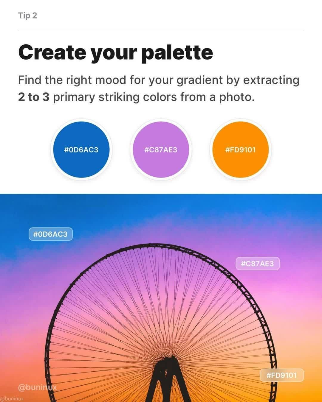 Tip 2 - Create your palette