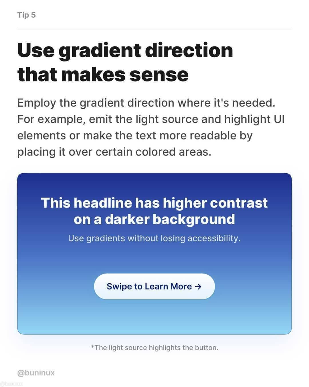 Tip 5 - Use gradient direction that makes sense