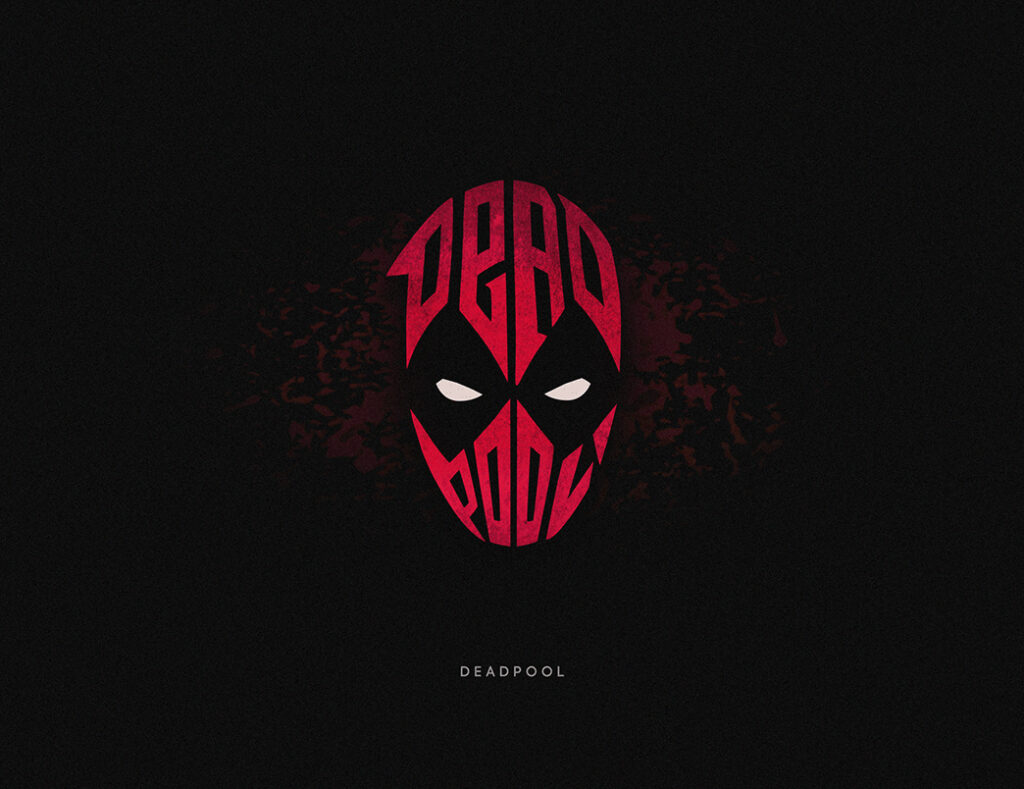 Deadpool Typography Design 20 Clever Typographic Logos Of Superheroes With Their Names Hidden In ...