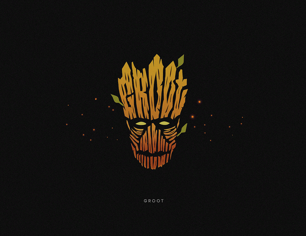 Superhero Logos - Groot
