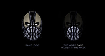 Typographic supervillain logos with the characters’ names hidden in their faces