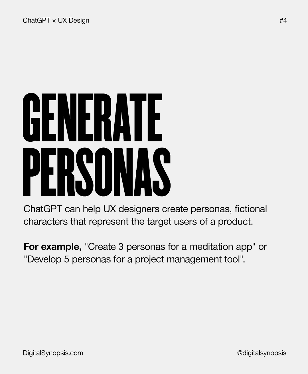 Top 10 Ways To Use ChatGPT For UX Design - Generate Personas
