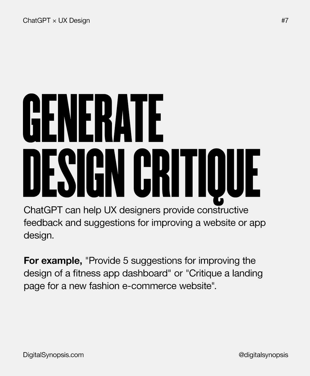 Top 10 Ways To Use ChatGPT For UX Design - Generate Design Critique