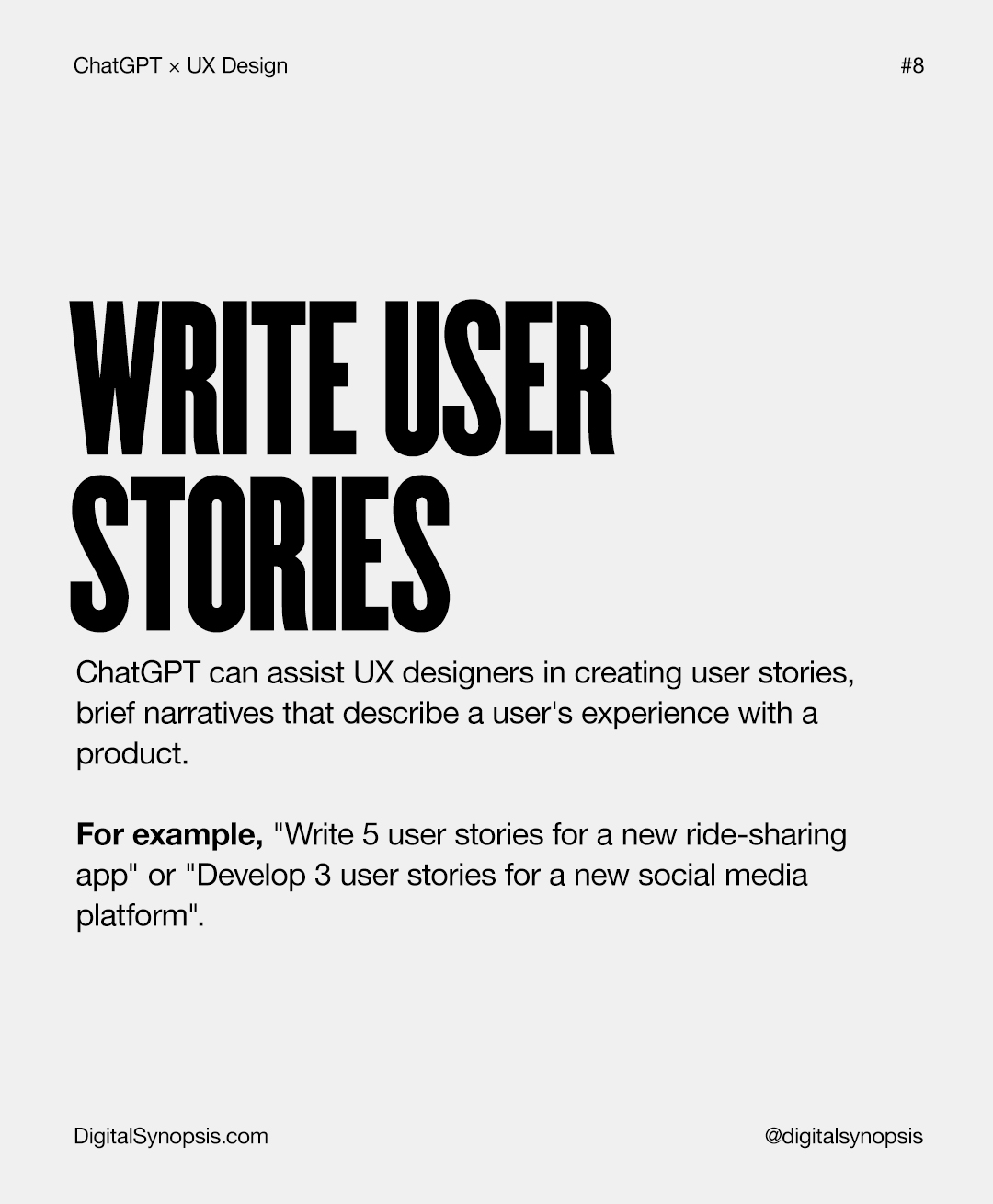 Top 10 Ways To Use ChatGPT For UX Design - Write User Stories