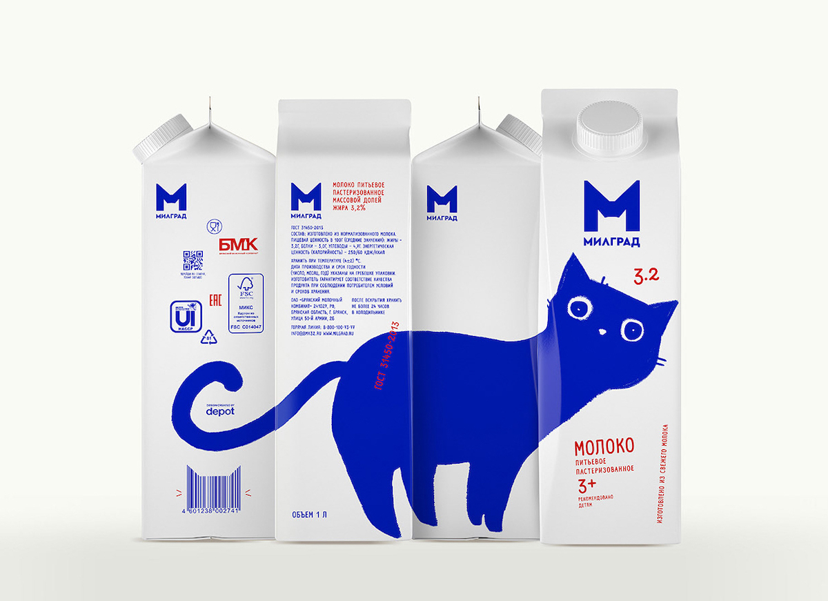 Blue Cat Milk Packaging - Milgrad by DEPOT. (1)