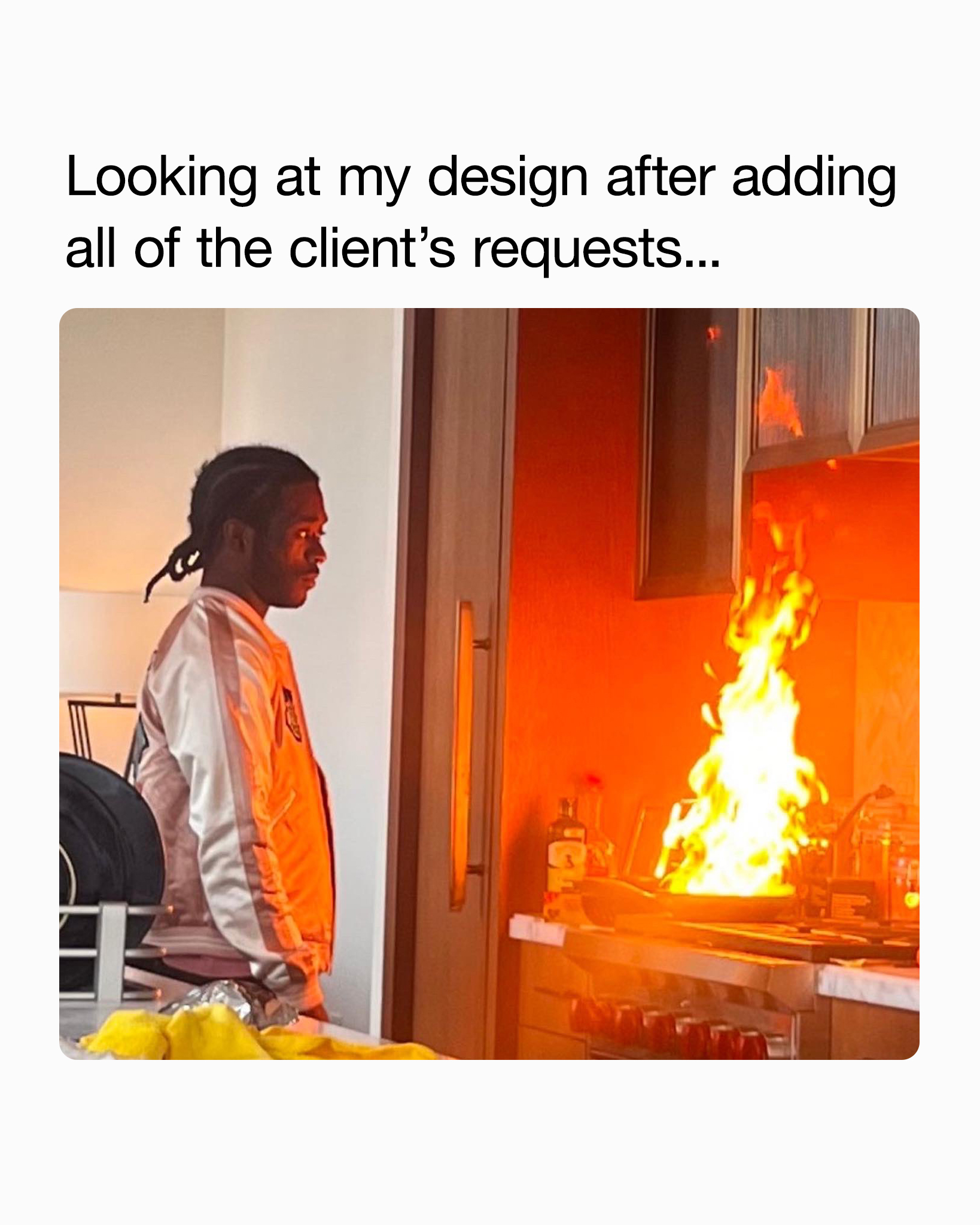 Looking at my design after adding all of the client's requests...