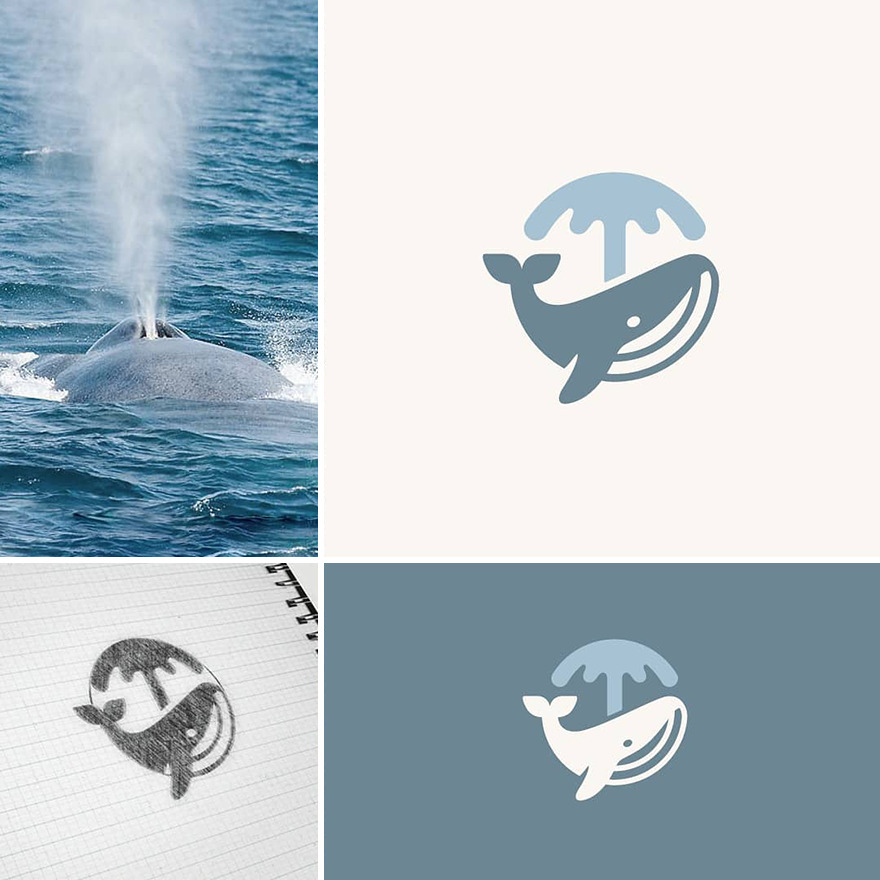 Logos and illustrations made by combining two objects - 12