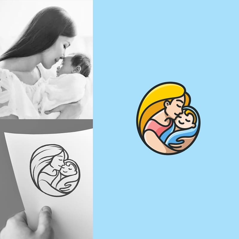 Logos and illustrations made by combining two objects - 2