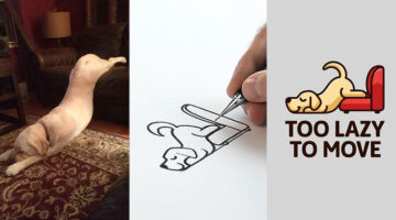 Designer transforms an ordinary photo into a clever illustrated logo concept