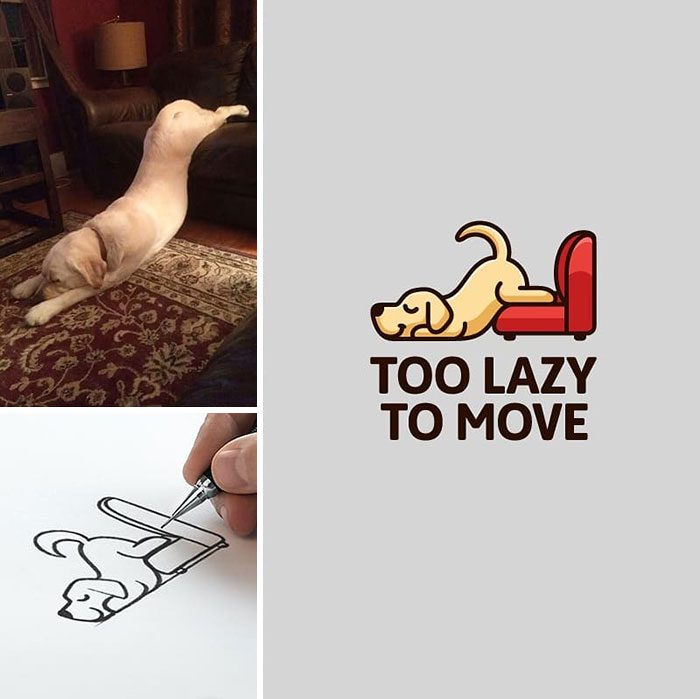 Logos and illustrations made by combining two objects - 9