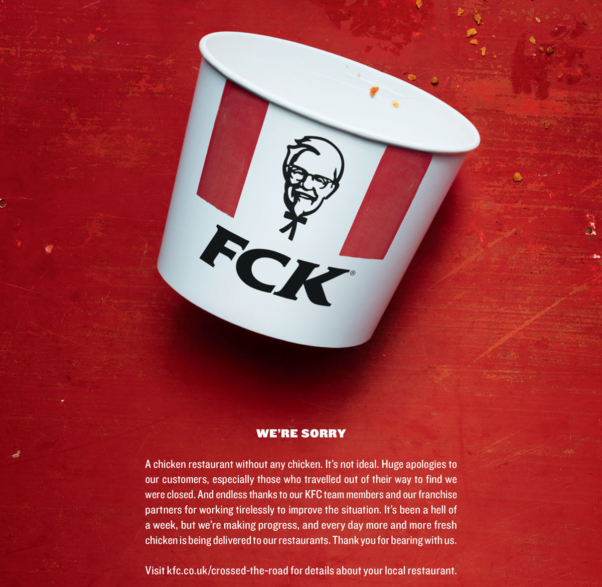 Creative Ads: KFC - FCK, we're sorry