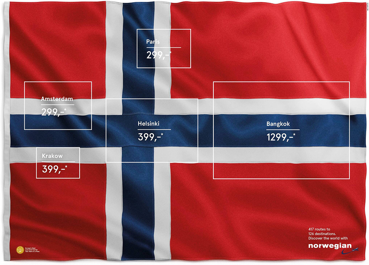 Creative Ads: Norwegian Airlines - Flag