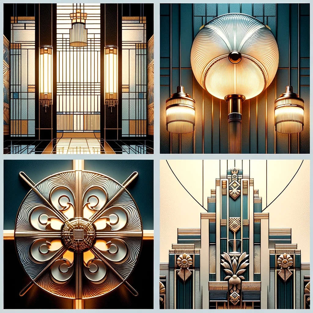 Graphic Design Trends 2024 - Art Deco-Inspired Glass Effects