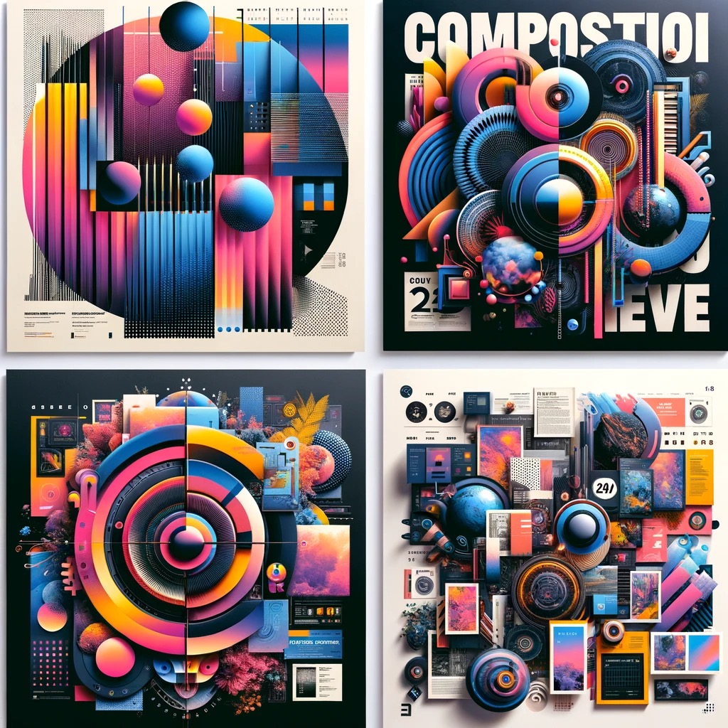 Graphic Design Trends 2024 - Dense Compositions