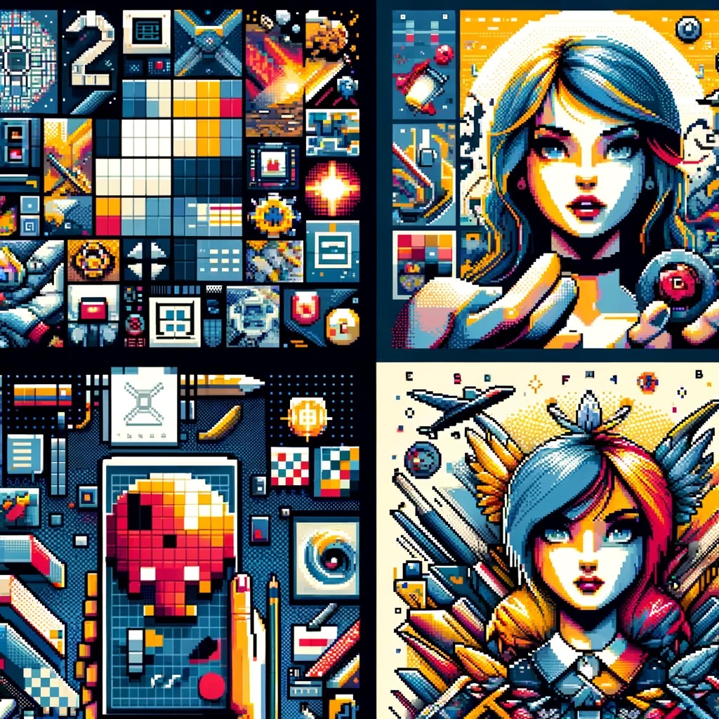 Graphic Design Trends 2024 - Modern Pixel Art