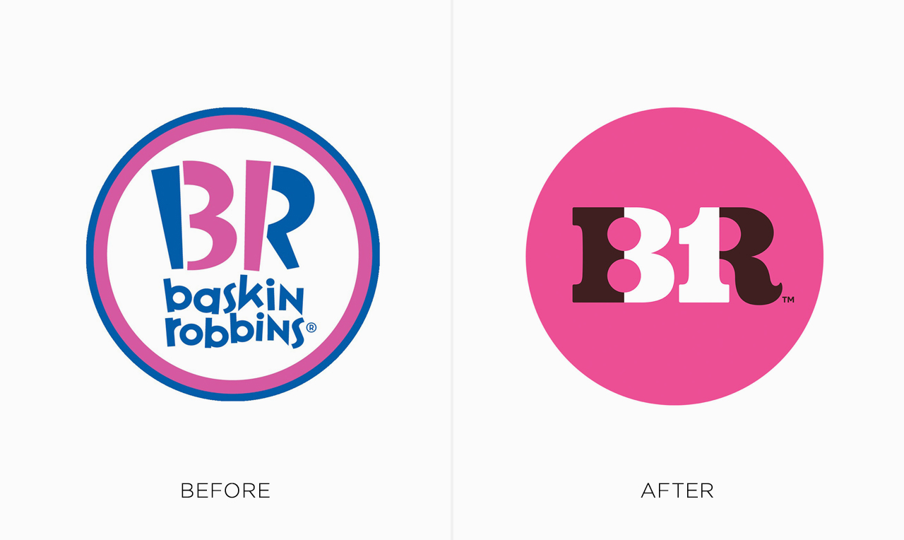Worst Redesigns of Famous Logos - Baskin Robbins