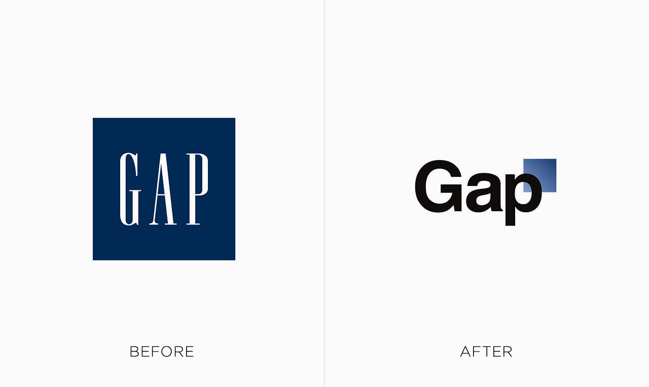 Worst Redesigns of Famous Logos - Gap