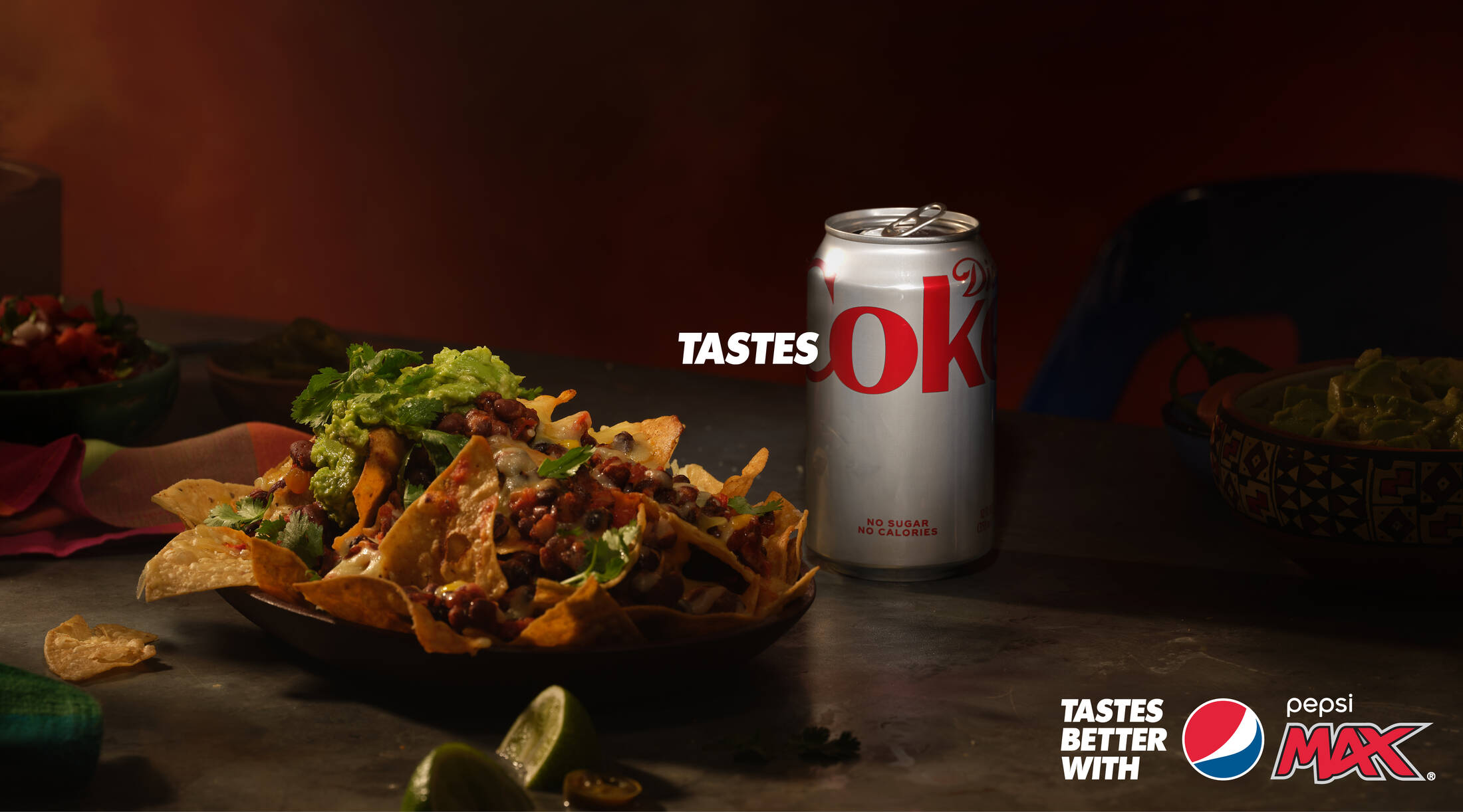 Tacos taste OK with Coke. Taste better with Pepsi Max