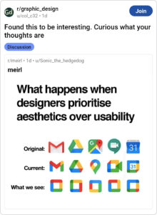 Designers Are Discussing Their Issues With The Design Of Google App ...