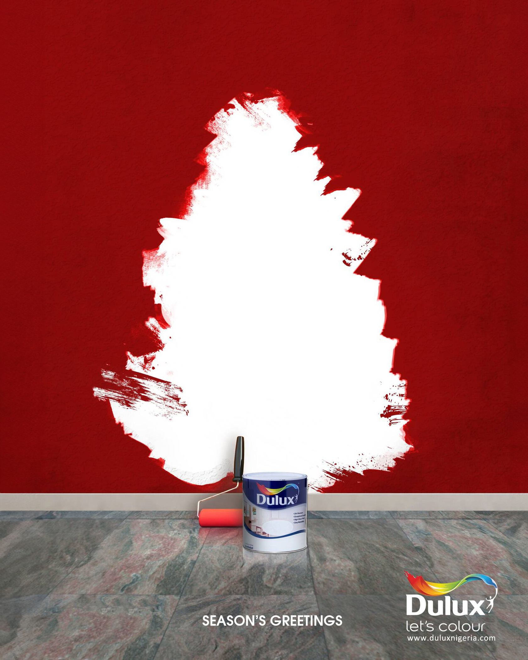 Negatives space ads and illustrations - Dulux Paints - Christmas