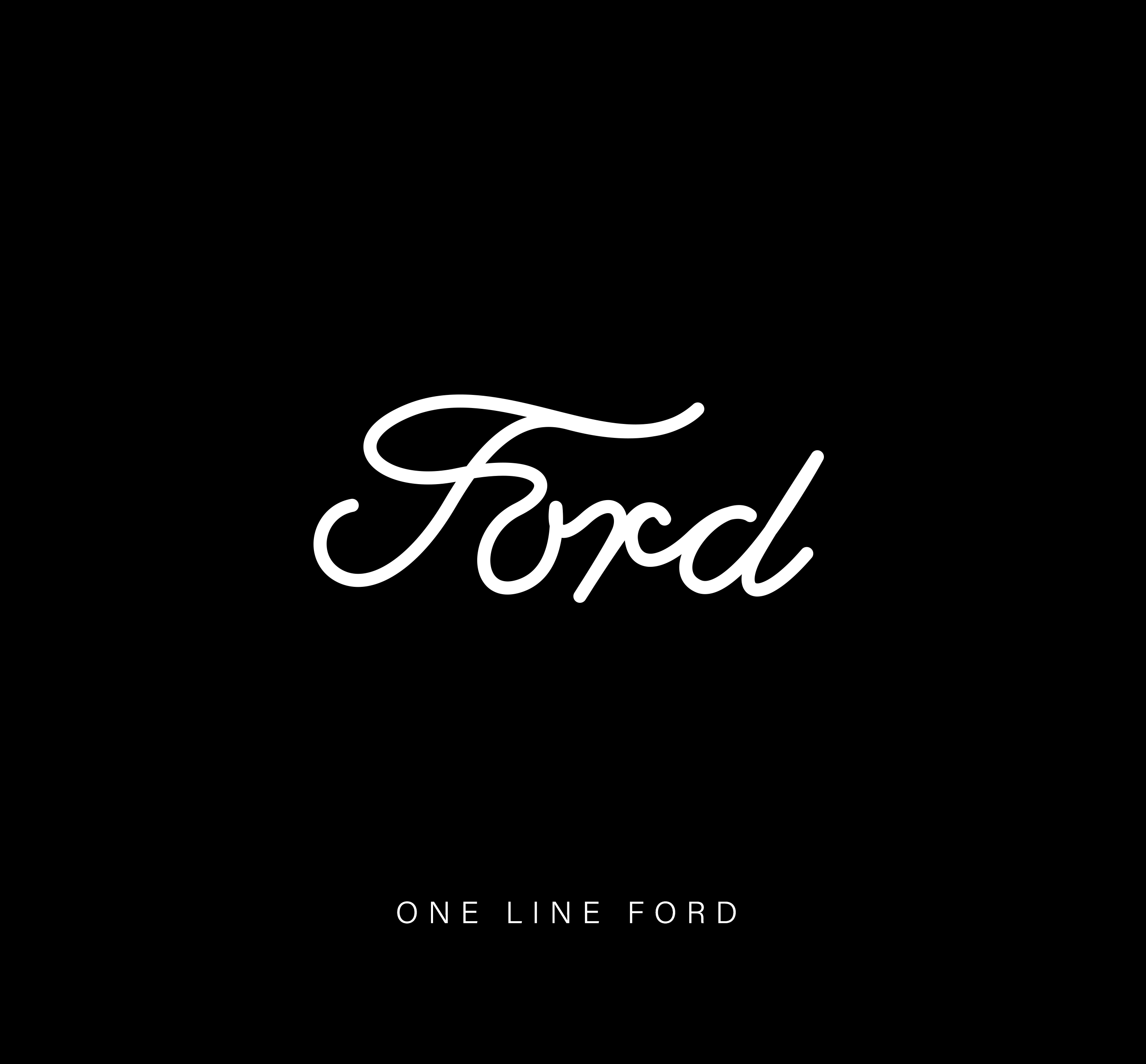 Famous logos drawn with a single line - Ford