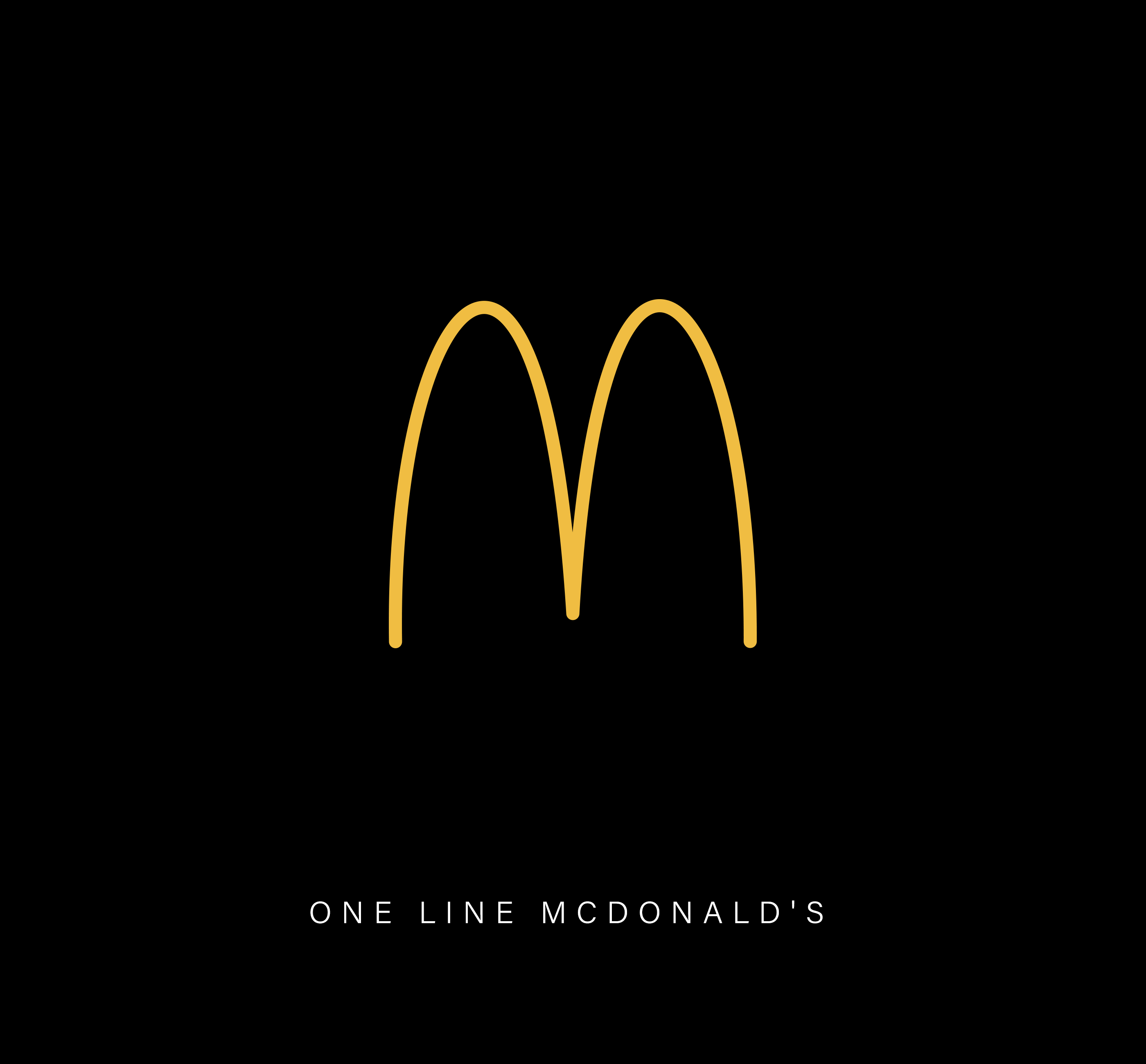 Famous logos drawn with a single line - McDonald's