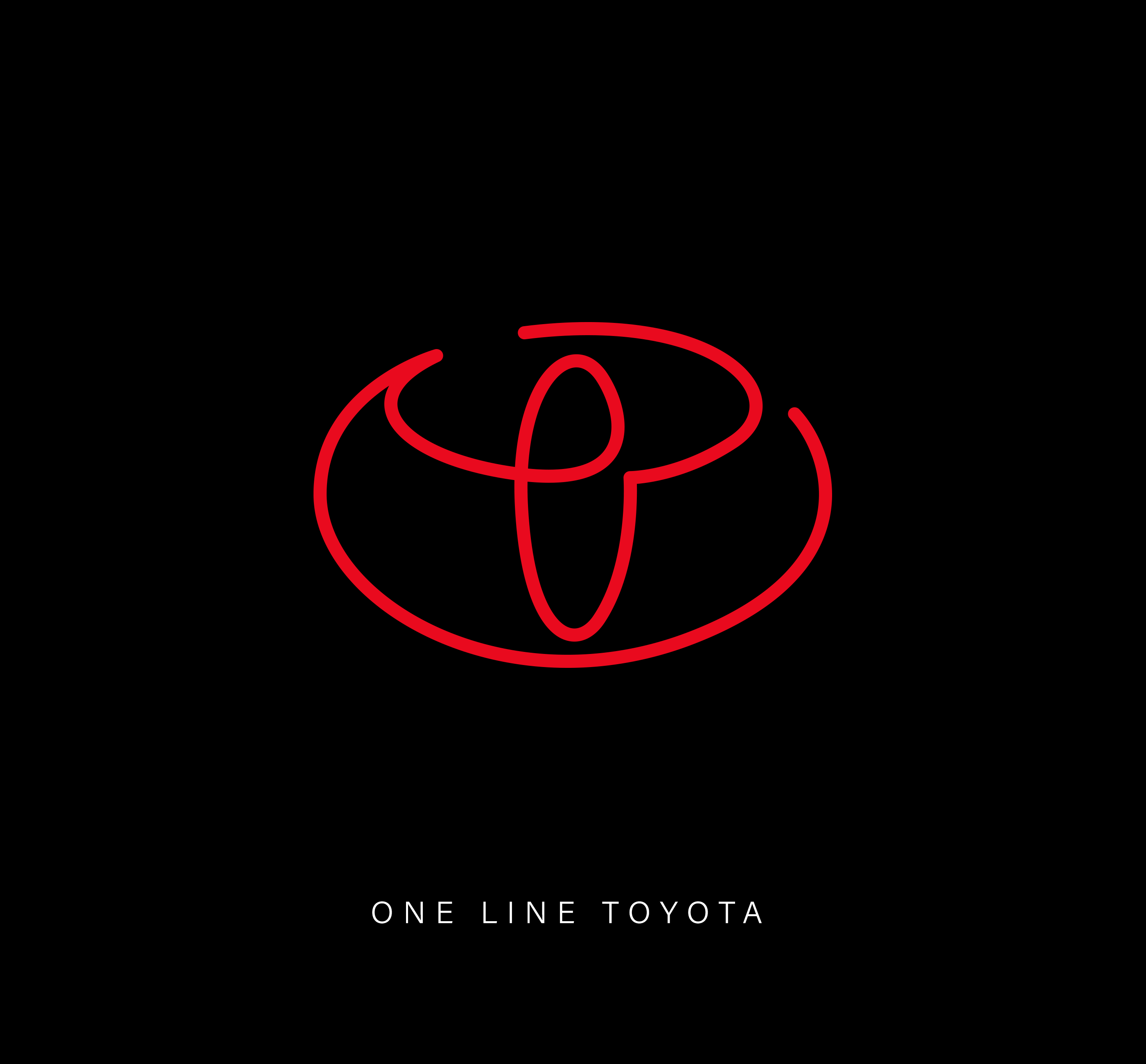 Famous logos drawn with a single line - Toyota