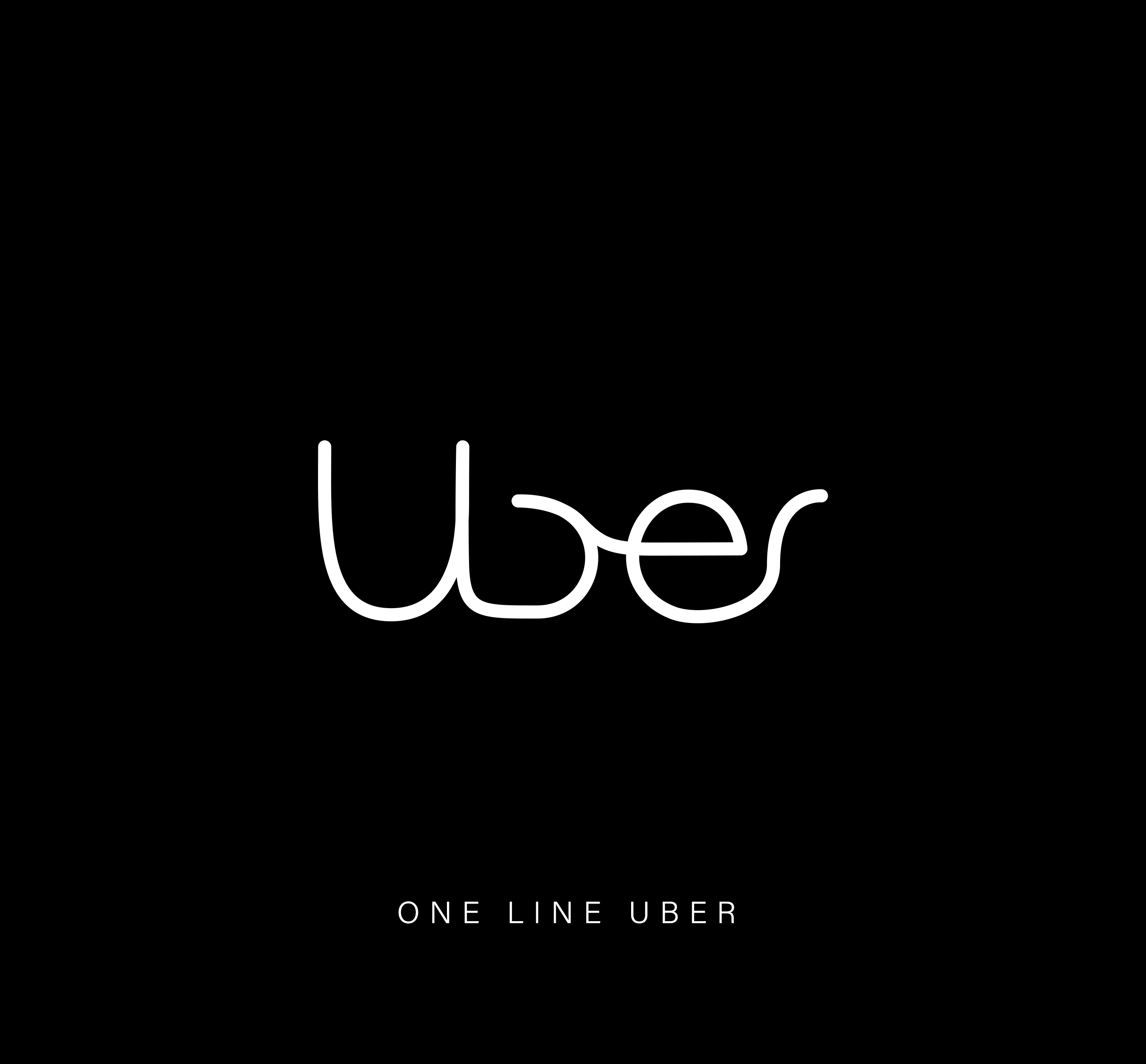 Famous logos drawn with a single line - Uber