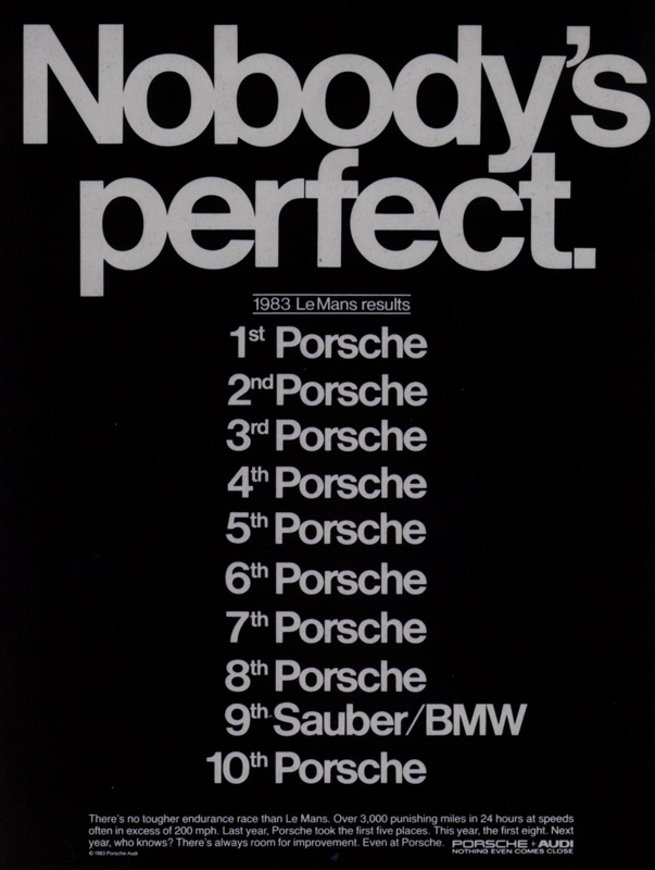 Nobody's perfect. - Porsche Nobody's perfect. - Porsche