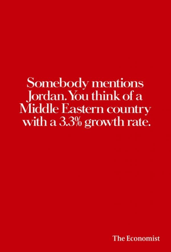 Somebody mentions Jordan. You think of a Middle Eastern country with a 3.3% growth rate. - The Economist Somebody mentions Jordan. You think of a Middle Eastern country with a 3.3% growth rate. - The Economist