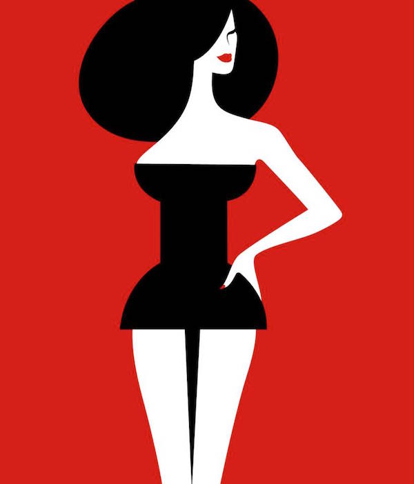 Negative Space Art - Pin-up girl