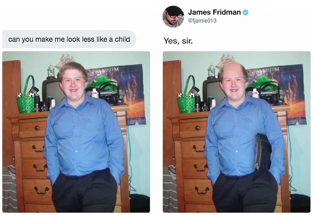 Literal Photoshop Edits by James Fridman - Look less childish