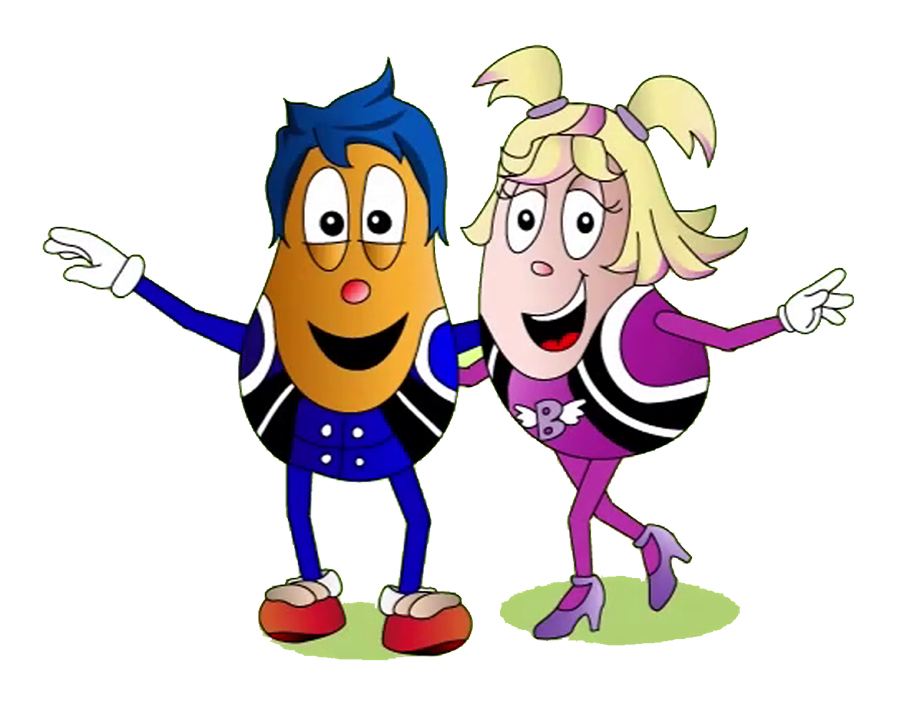 Bucky and Betty characters from Beantown Pals animated series