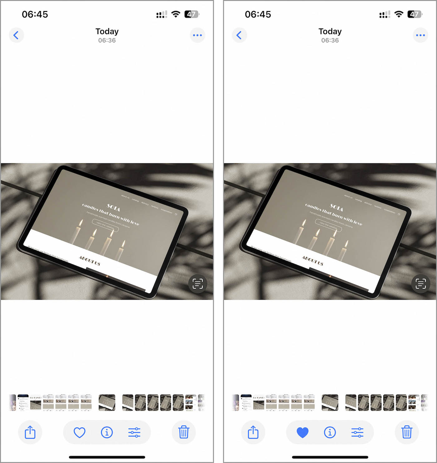 Comparing duplicate photos on iPhone to select the best shot and delete redundant images