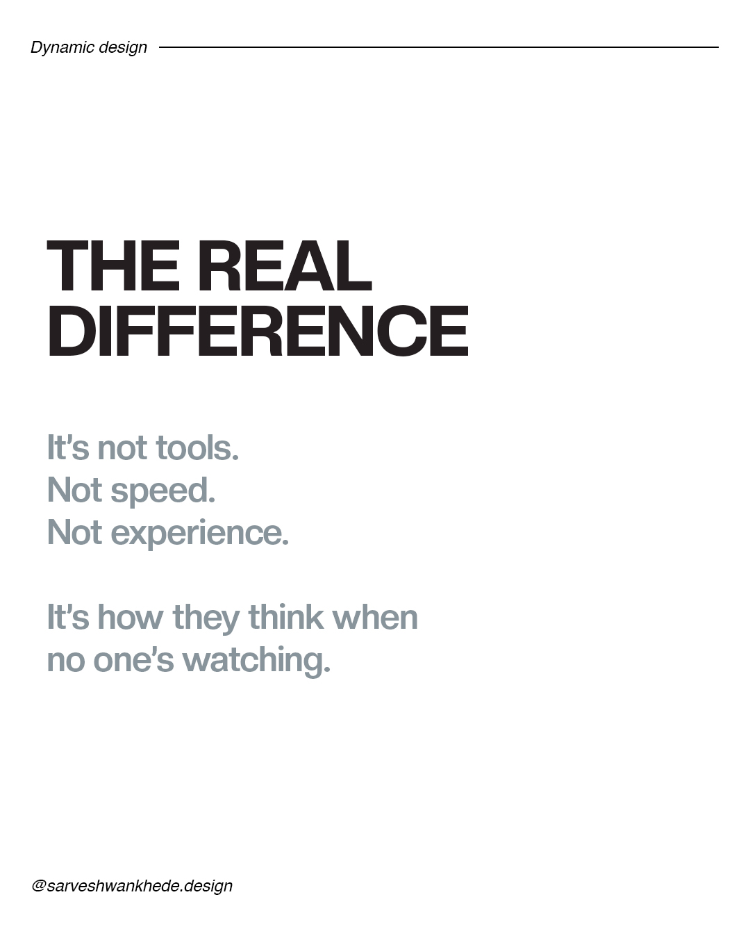 The real difference between junior and senior designers is how they think when no one’s watching.