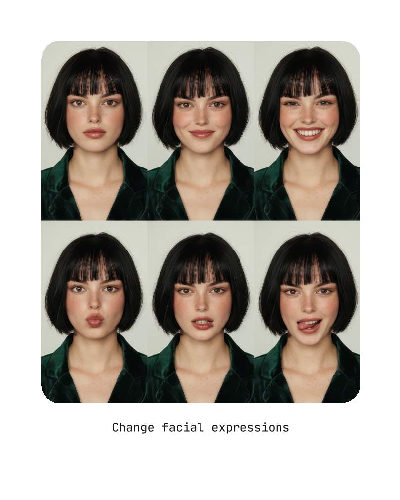 Change Facial Expressions with Nano Banana AI Nano Banana AI changing facial expressions while preserving identity