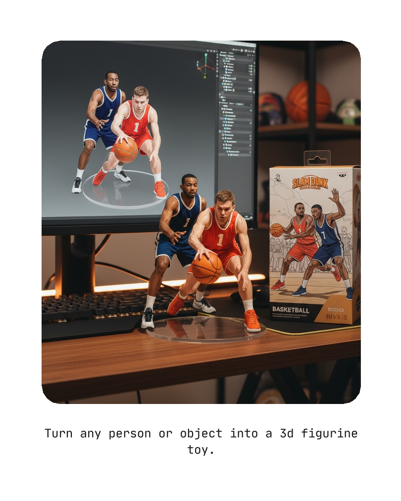 Create 3D Figurines with Nano Banana AI AI-generated 3D figurine from a real person or object