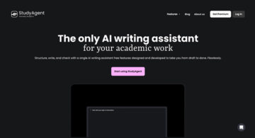 Best AI writing assistants featured image showing StudyAgent homepage